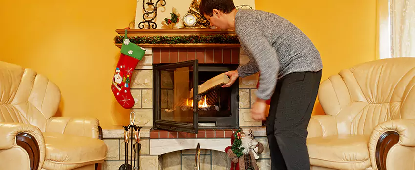 Rusted Metal Fireplace Restoration in Rockford, Illinois